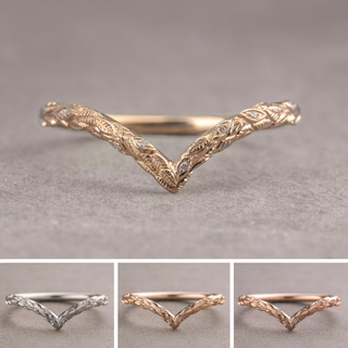 Pixie Wedding Ring, 8 Diamond