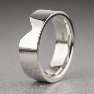 Ellipse Setting Wedding Ring, 6mm Polished