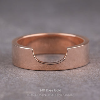 Ellipse Setting Wedding Ring, 6mm Polished