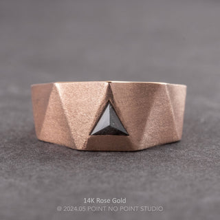 Tapered Triforce Triangle Diamond Men's Wedding Band, Comfort Fit men's wedding band, Point No Point Studio. Eco-friendly, Recycled Metals, Conflict Free.