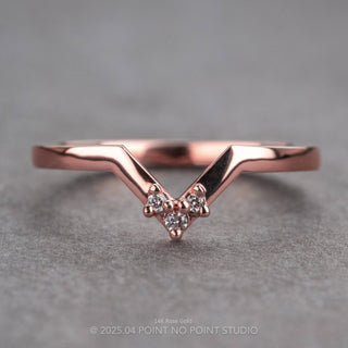 Quinn Wedding Ring, 3 Diamond, Loaf Band