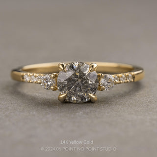 1.26 Carat Salt and Pepper Diamond Engagement Ring, Eliza Setting