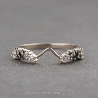 Ombre Diamond Wedding Cuff, Gemini Setting, 14K White Gold