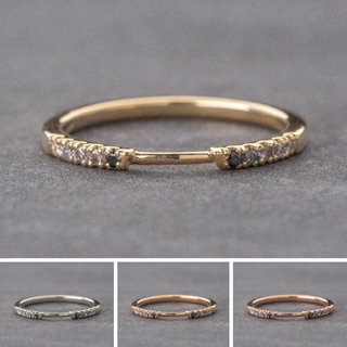 Harper Wedding Ring Cuff, 10 Reverse Ombre Diamond