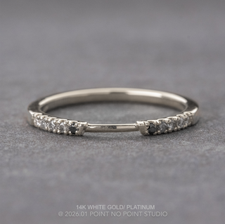 Harper Wedding Ring Cuff, 10 Reverse Ombre Diamond