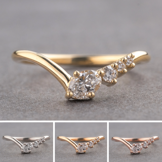 Ryan Wedding Ring, 4 Diamond, Round Band women's wedding band, Point No Point Studio. Eco-friendly, Recycled Metals, Conflict Free.
