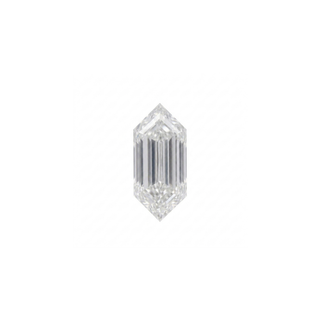 Double Cut Skinny Elongated Hexagon Moissanite (multiple sizes)