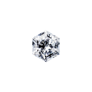 Brilliant Cut Hexagon Moissanite (multiple sizes)