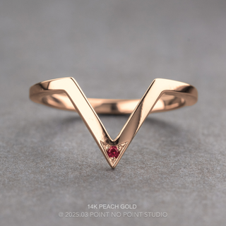 Victoria Wedding Ring, Single Ruby