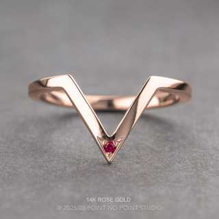 Victoria Wedding Ring, Single Ruby