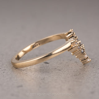 Sage Wedding Ring, 11 Salt and Pepper & White Diamond
