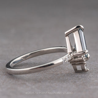 1.26 Carat Kite Montana Sapphire and Diamond Engagement Ring, Avaline Setting, Platinum