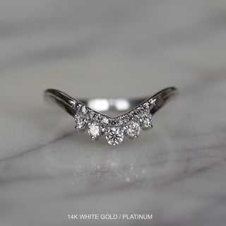 Margot Wedding Ring, 16 White & Salt and Pepper Diamond