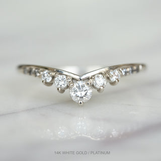 Margaret Wedding Ring, 11 White & Salt and Pepper Diamond