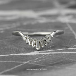 Large Winslow Wedding Ring, 9 Diamond, Round Band