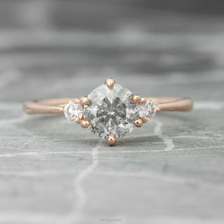 1.47 Carat Salt and Pepper Diamond Engagement Ring, Madison Setting