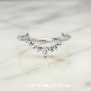 Etta Wedding Ring, 11 Diamond, Round Band