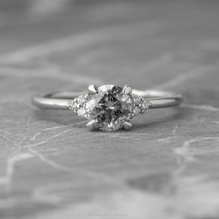 1 Carat Salt and Pepper Diamond Engagement Ring, Quinn Setting