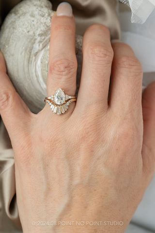 pear moissanite ring