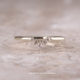 Etta Wedding Ring, 5 Diamond, Round Band