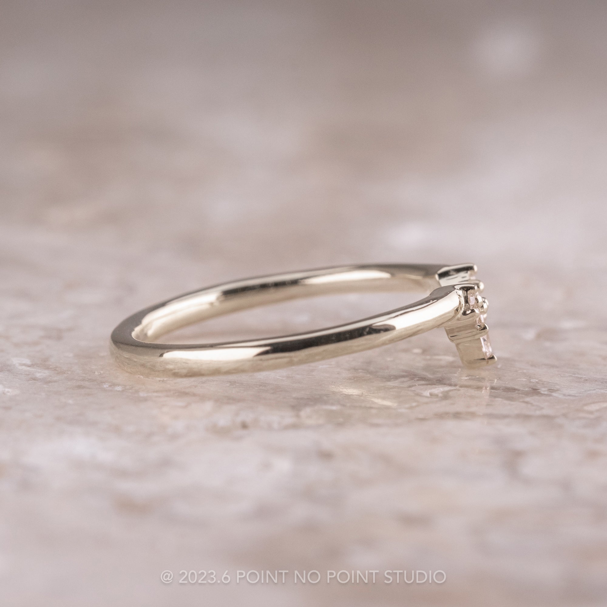 Small Etta Diamond Contour Band, Platinum – Point No Point Studio