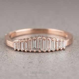 Sparrow Wedding Ring, 13 White Diamond, Matte
