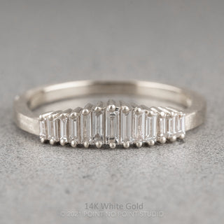 Sparrow Wedding Ring, 13 White Diamond, Matte