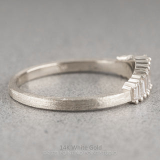 Sparrow Wedding Ring, 13 White Diamond, Matte