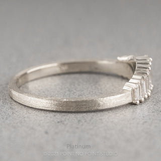Sparrow Wedding Ring, 13 White Diamond, Matte