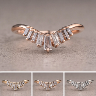 Windsor Wedding Ring, 9 Salt and Pepper Diamond, Round Band