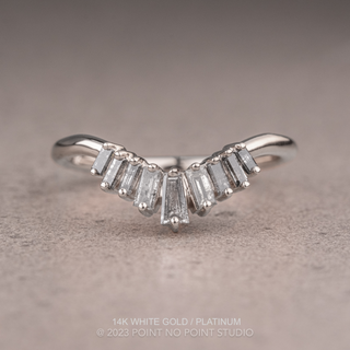 Windsor Wedding Ring, 9 Salt and Pepper Diamond, Round Band
