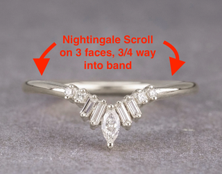 Custom Nightingale Scroll Mae Wedding Band for Sarah - 6.18.26 MP