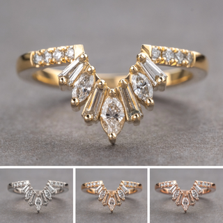 Thymus Wedding Ring, 15 Diamond