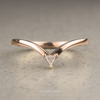 Beth Wedding Ring, Triangle Diamond, Loaf Band