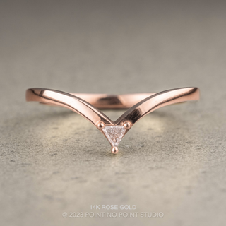Beth Wedding Ring, Triangle Diamond, Loaf Band