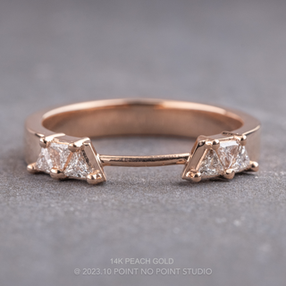 Trinity Wedding Ring Cuff, Triangle Diamond