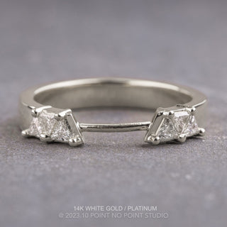 Trinity Wedding Ring Cuff, Triangle Diamond