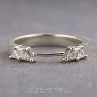 Trinity Wedding Ring Cuff, Triangle Diamond