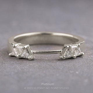 Trinity Wedding Ring Cuff, Triangle Diamond