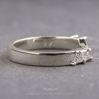 Trinity Wedding Ring Cuff, Triangle Diamond