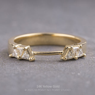 Trinity Wedding Ring Cuff, Triangle Diamond