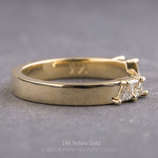 Trinity Wedding Ring Cuff, Triangle Diamond