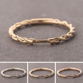 Harper Wedding Ring Cuff, Twisted Band