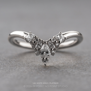 Vada Wedding Ring, 13 Diamond, Round Band