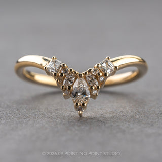 Vada Wedding Ring, 13 Diamond, Round Band women's wedding band, Point No Point Studio. Eco-friendly, Recycled Metals, Conflict Free.