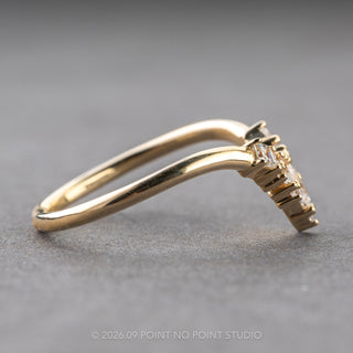 Vada Wedding Ring, 13 Diamond, Round Band women's wedding band, Point No Point Studio. Eco-friendly, Recycled Metals, Conflict Free.