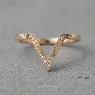 Valeria Wedding Ring, 11 Ombre Diamond