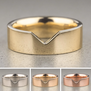 Ellipse Wedding Ring, 5mm Polished Finish