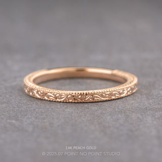 Vintage Classic Straight Wedding Ring women's wedding band, Point No Point Studio. Eco-friendly, Recycled Metals, Conflict Free.