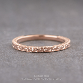 Vintage Classic Straight Wedding Ring women's wedding band, Point No Point Studio. Eco-friendly, Recycled Metals, Conflict Free.